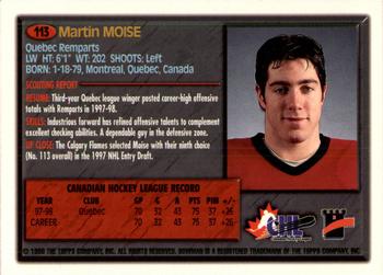 1998 Bowman CHL #113 Martin Moise Back