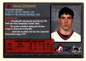 1998 Bowman CHL - OPC International #147 David Legwand Back