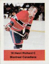 1974-75 NHL Action Stamps #NNO Henri Richard Front