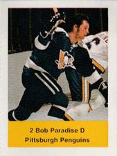 1974-75 NHL Action Stamps #NNO Bob Paradise Front