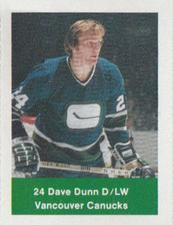 1974-75 NHL Action Stamps #NNO Dave Dunn Front
