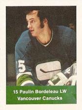 1974-75 NHL Action Stamps #NNO Paulin Bordeleau Front