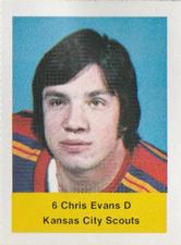 1974-75 NHL Action Stamps #NNO Chris Evans Front