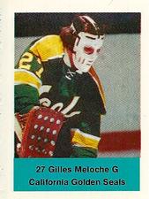 1974-75 NHL Action Stamps #NNO Gilles Meloche Front