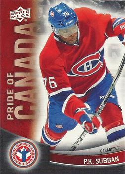 2012 Upper Deck National Hockey Card Day Canada #7 P.K. Subban Front