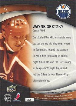 2012 Upper Deck National Hockey Card Day Canada #11 Wayne Gretzky Back