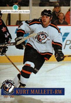 1999-00 Roox Charlotte Checkers (ECHL) #10 Kurt Mallett Front