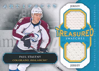 2013-14 Upper Deck Artifacts - Treasured Swatches Blue #TS-PS Paul Stastny Front
