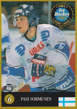 1995 Semic Ice Hockey (Finnish) #6 Pasi Sormunen Front