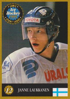 1995 Semic Ice Hockey (Finnish) #12 Janne Laukkanen Front