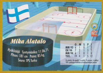 1995 Semic Ice Hockey (Finnish) #15 Mika Alatalo Back