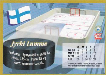 1995 Semic Ice Hockey (Finnish) #38 Jyrki Lumme Back
