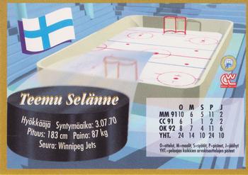 1995 Semic Ice Hockey (Finnish) #41 Teemu Selänne Back