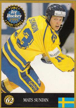 1995 Semic Ice Hockey (Finnish) #62 Mats Sundin Front