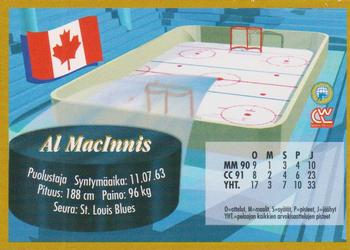 1995 Semic Ice Hockey (Finnish) #85 Al MacInnis Back