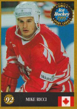 1995 Semic Ice Hockey (Finnish) #92 Mike Ricci Front