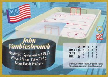 1995 Semic Ice Hockey (Finnish) #102 John Vanbiesbrouck Back