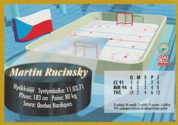 1995 Semic Ice Hockey (Finnish) #152 Martin Rucinsky Back