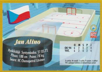 1995 Semic Ice Hockey (Finnish) #164 Jan Alinc Back