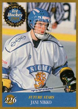 1995 Semic Ice Hockey (Finnish) #226 Jani Nikko Front