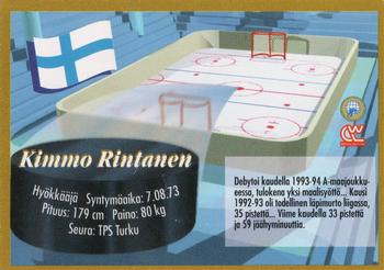 1995 Semic Ice Hockey (Finnish) #229 Kimmo Rintanen Back