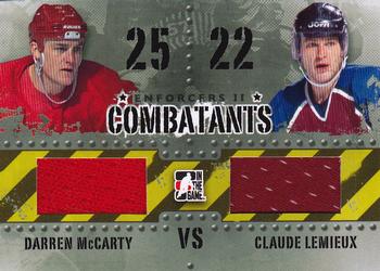 2013-14 In The Game Enforcers - Combatants Jersey Duals #C-13 Darren McCarty / Claude Lemieux Front