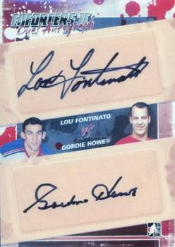 2013-14 In The Game Enforcers - Duel Autographs #DA-LFGH Lou Fontinato / Gordie Howe Front