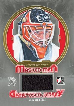 2012-13 In The Game Between The Pipes - Masked Men 5 Memorabilia Toronto Spring Expo Silver #BTPR-18 Ron Hextall Front
