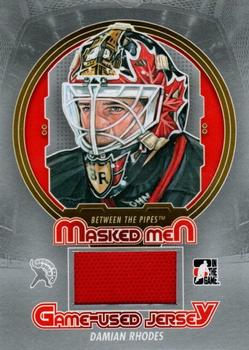 2012-13 In The Game Between The Pipes - Masked Men 5 Memorabilia Toronto Spring Expo Silver #BTPR-50 Damian Rhodes Front