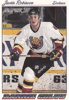 1995-96 Slapshot OHL #11 Justin Robinson Front