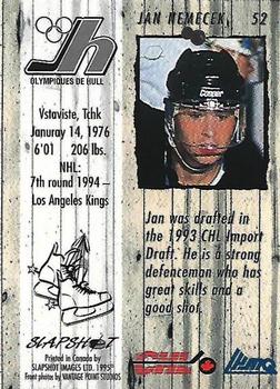 1995-96 Slapshot Memorial Cup #52 Jan Nemecek Back