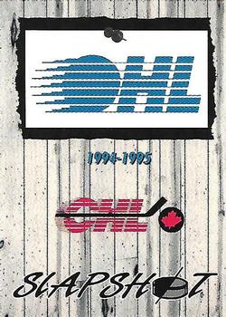 1995-96 Slapshot Memorial Cup #NNO OHL Playoff Summary Front