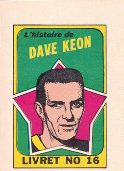 1971-72 O-Pee-Chee - Booklets French #16 Dave Keon Front