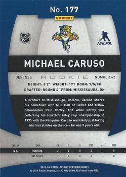 2013-14 Panini Totally Certified #177 Michael Caruso Back