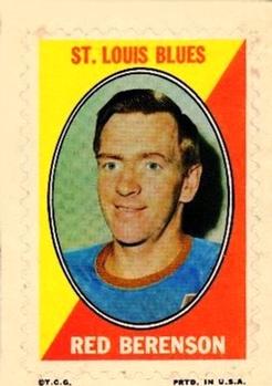 1970-71 Topps - Sticker Stamps #NNO Red Berenson Front