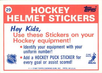 1987-88 Topps - Stickers #29 Minnesota North Stars Back