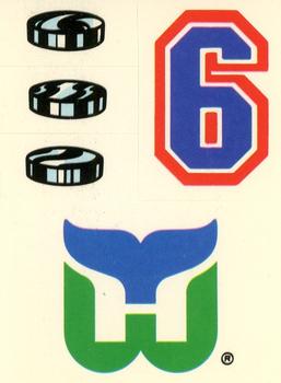 1987-88 Topps - Stickers #25 Hartford Whalers Front