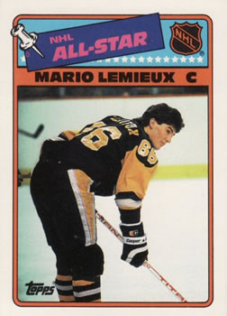 1988-89 Topps - Stickers #2 Mario Lemieux Front