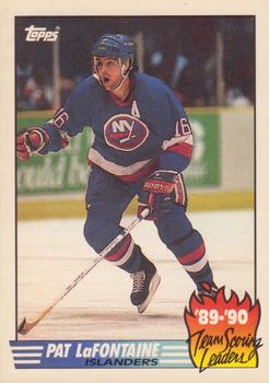 1990-91 Topps - Team Scoring Leaders #10 Pat LaFontaine Front