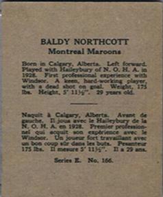 1937-38 O-Pee-Chee (V304E) #166 Baldy Northcott Back