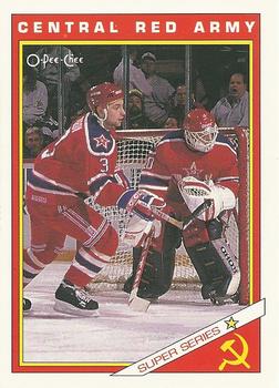 1991-92 O-Pee-Chee - Sharks & Russians Inserts #30R Super Series Scoring Front