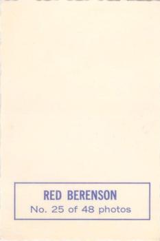 1970-71 O-Pee-Chee - Deckle Edge Photos #25 Red Berenson Back