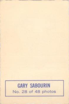 1970-71 O-Pee-Chee - Deckle Edge Photos #28 Gary Sabourin Back