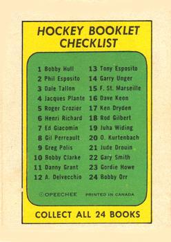 1971-72 O-Pee-Chee - Booklets #8 Gilbert Perreault Back