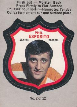1972-73 O-Pee-Chee - Player Crests #2 Phil Esposito Front