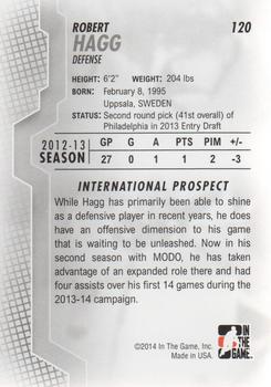 2013-14 In The Game Heroes and Prospects #120 Robert Hagg Back