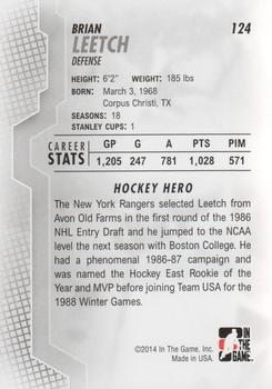 2013-14 In The Game Heroes and Prospects #124 Brian Leetch Back
