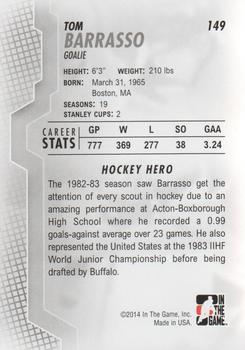 2013-14 In The Game Heroes and Prospects #149 Tom Barrasso Back