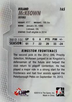 2013-14 In The Game Heroes and Prospects #165 Roland McKeown Back