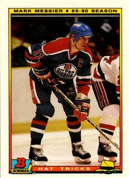 1990-91 Bowman - Hat Tricks #4 Mark Messier Front